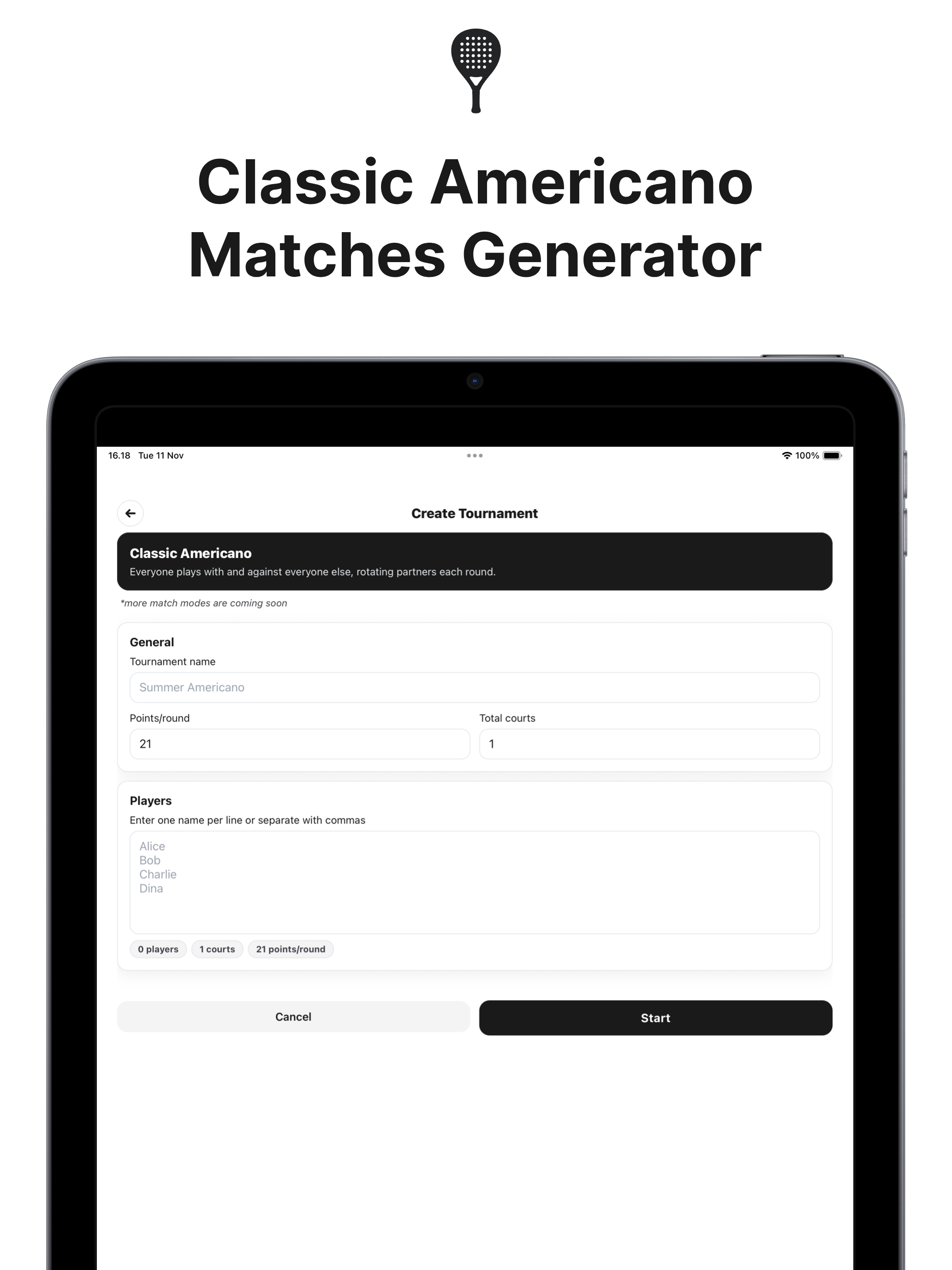 Americano Padel - Tournament screenshot 5