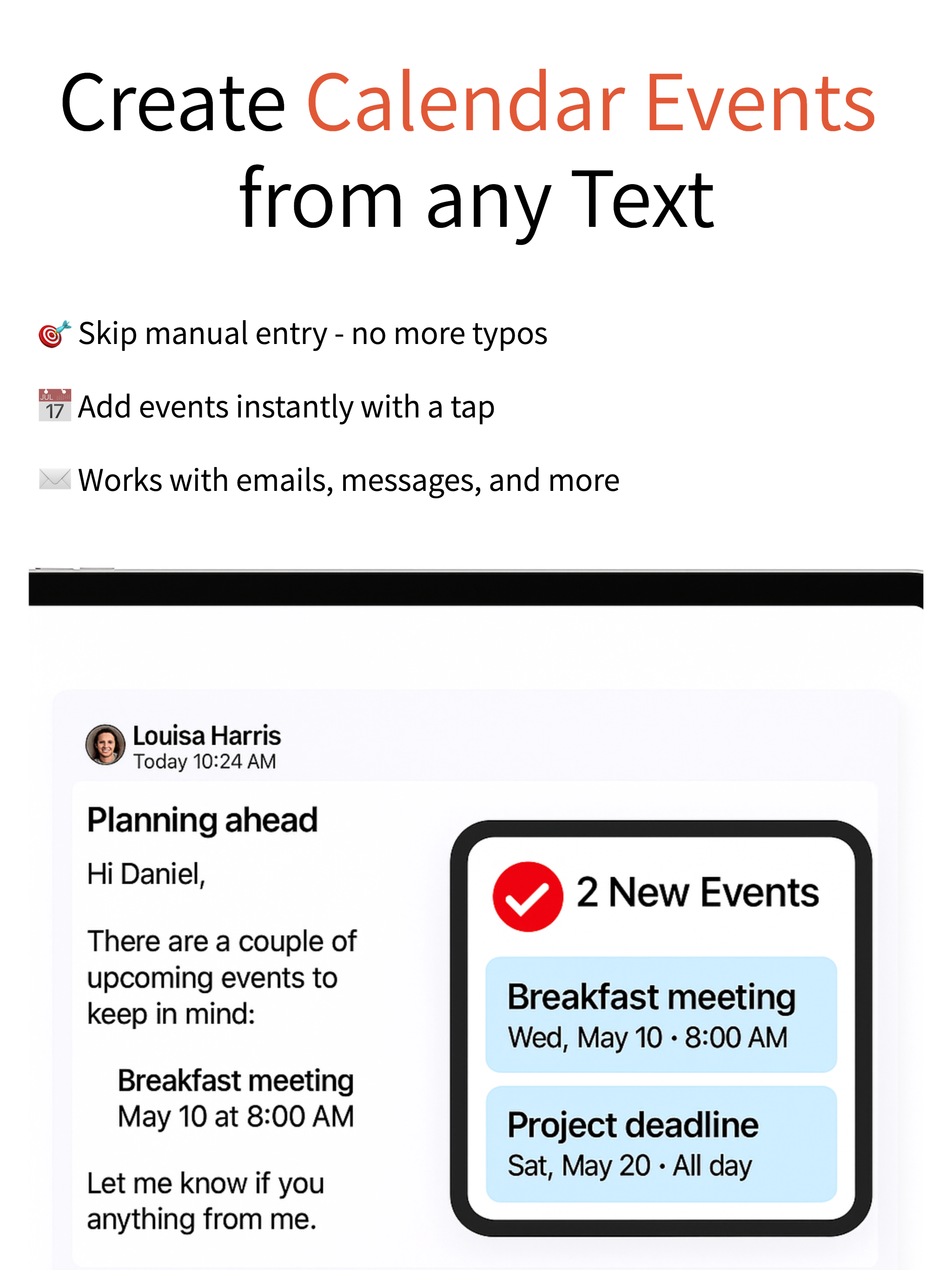 Text 2 Calendar