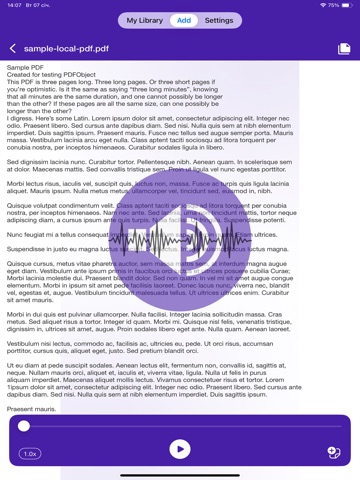 Voice Read − Aloud Text Speech iPad screenshot