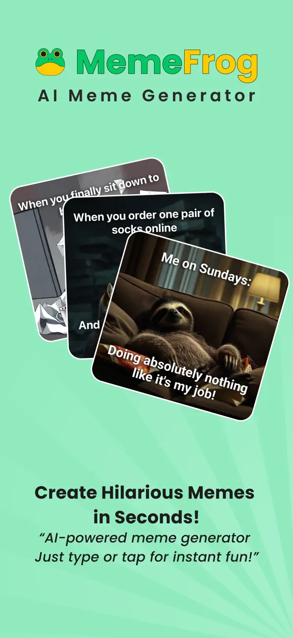 Screenshot #1 pour MemeFrog: AI Meme Generator