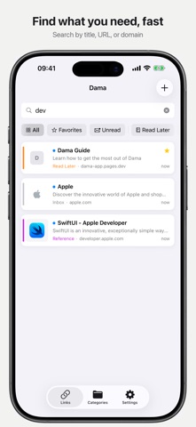 Dama - Save Links for Later screenshot