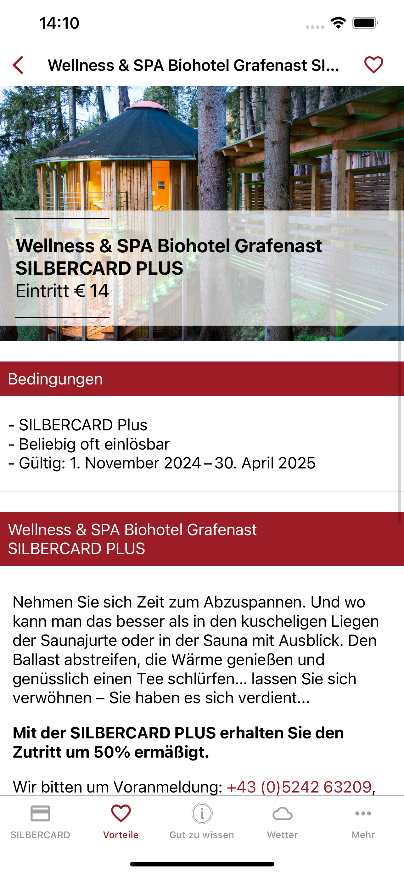 SILBERCARD-Digitale Gästekarte