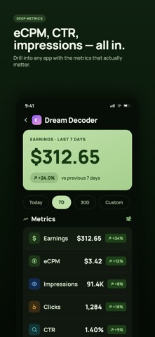 Revlytics: Ad Revenue Stats iPhone screenshot