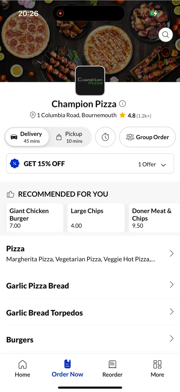 Screenshot #2 pour Champion Pizza.
