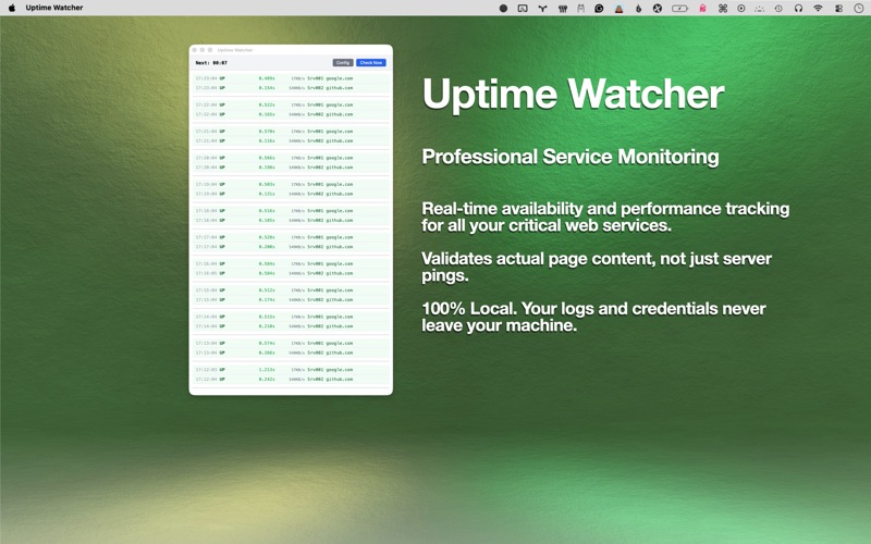 Uptime Watcher screenshot