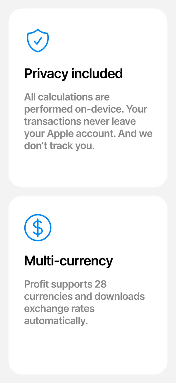Profit: Portfolio Tracker iPhone App Screenshot 4 – Finanzen