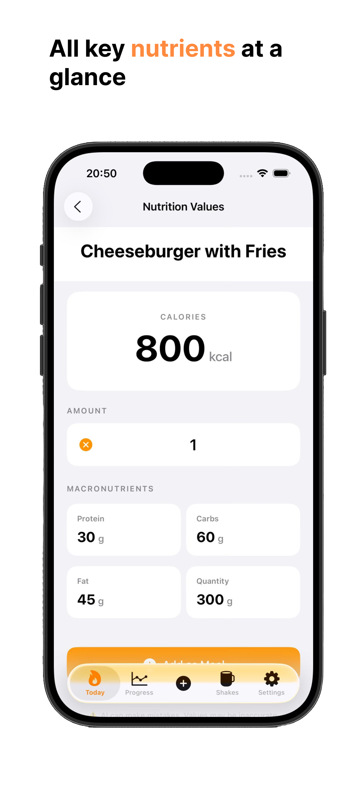 Bulk: Calorie Tracker