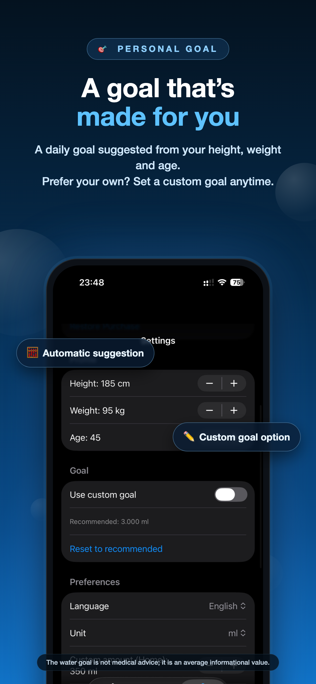 H2O Go – Quick Water Tracker screenshot 4