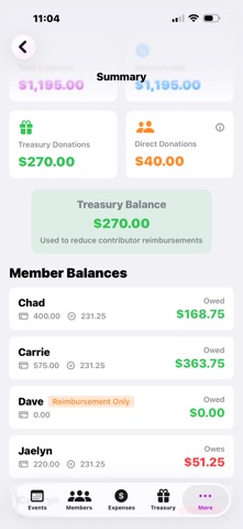 Expense Equalizer screenshot