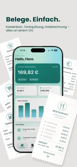 Fiscara Belegscanner Rechnung screenshot 1
