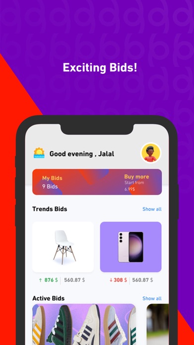 Screenshot 1 of Bidrais App