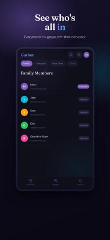 Gather Group Calendar screenshot