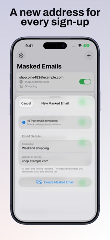 Masked Email Manager Screenshot 2 of 3