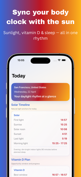 SunSync - Circadian Tracker Screenshot 1 of 4