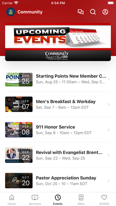 Community Baptist Siler City Screenshot