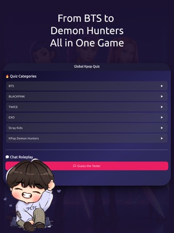 Kpop Idol PopQuiz iPad screenshot