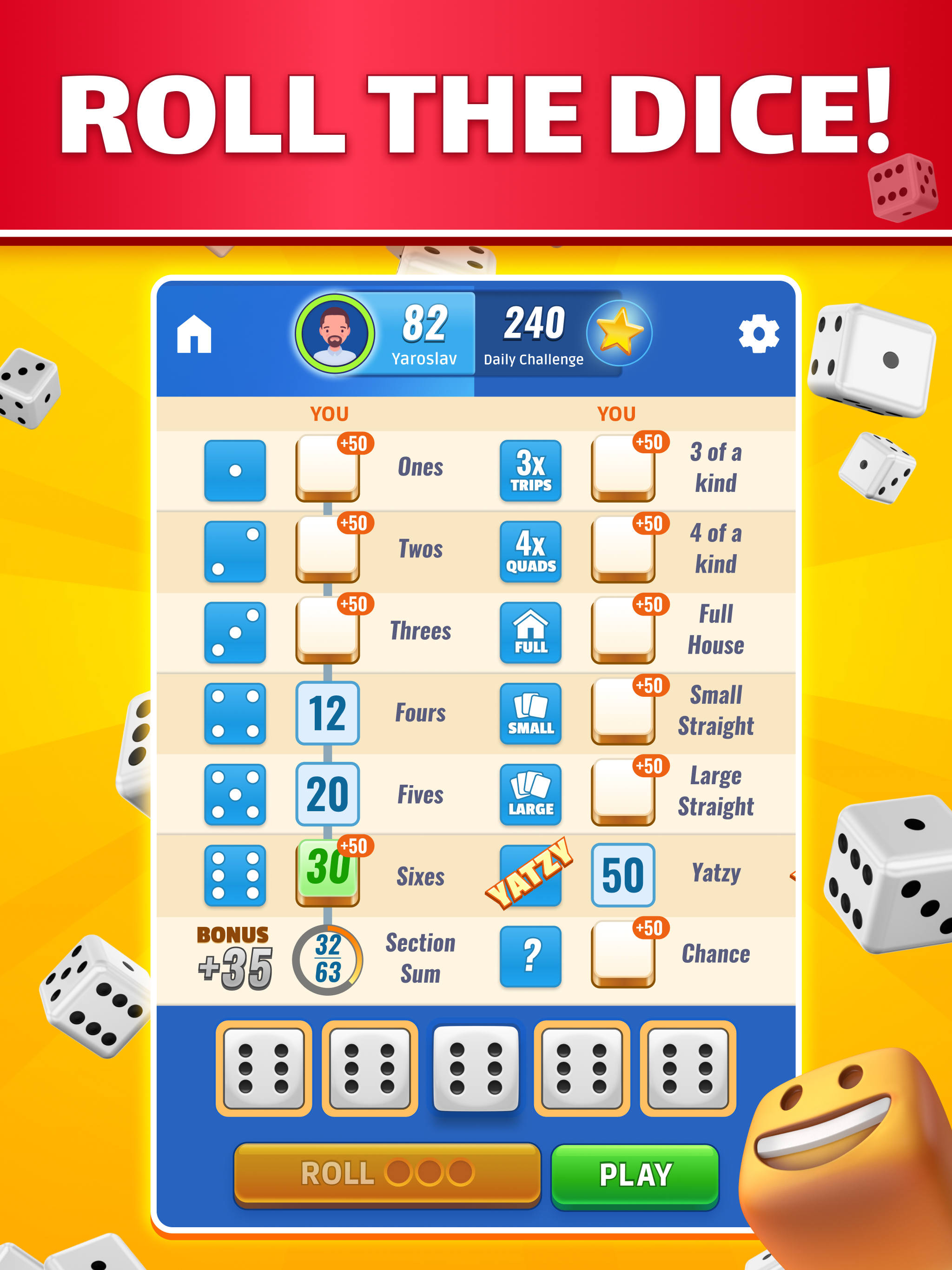 Dice Go: Yatzy Game Online