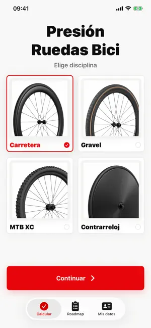 Presión Ruedas Bici iPhone screenshot 1