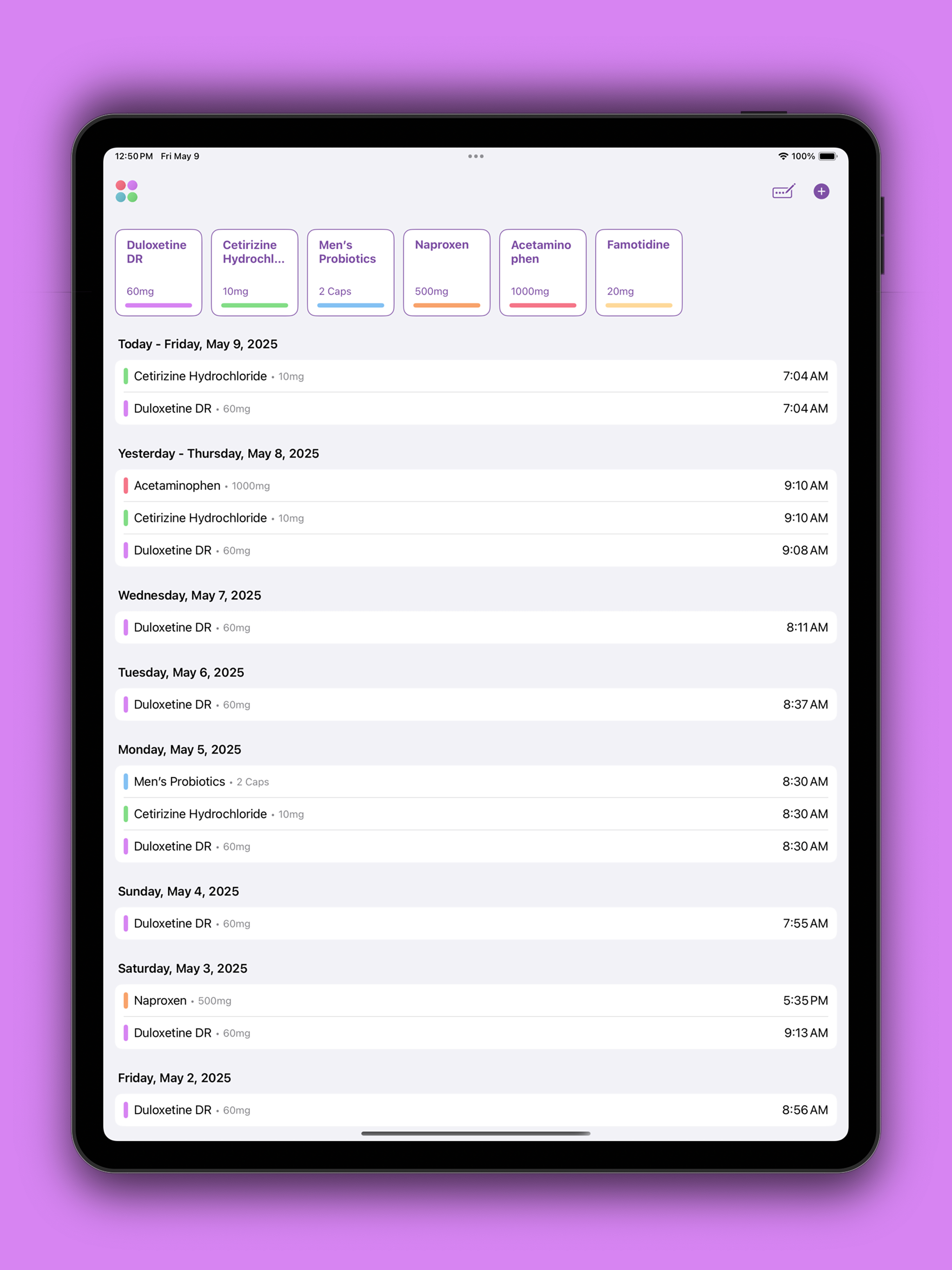 MedTRACK: Simple Med Tracking