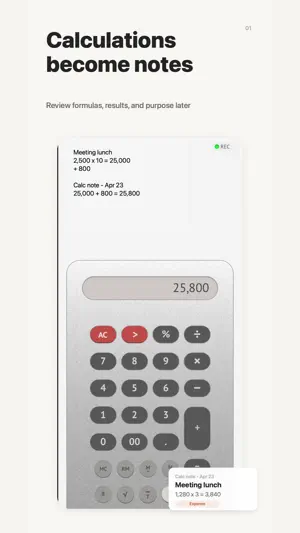 Notebook calculator (ge-calc) screenshot 1