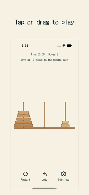 Tower of Hanoi: Wooden Puzzle screenshot 2
