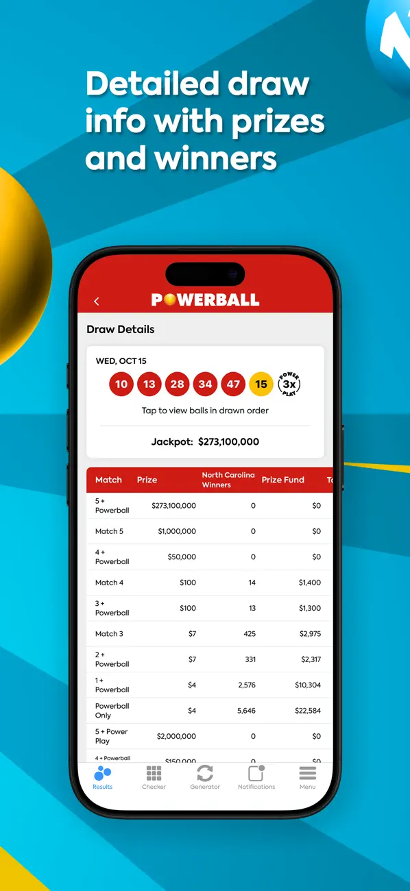 Screenshot #3 pour North Carolina Lotto Results