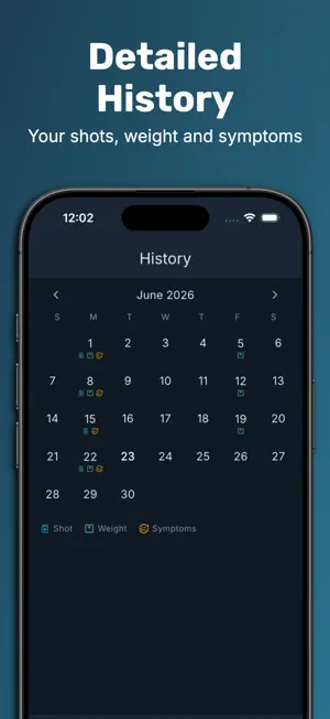 GLP1 Tracker Shot & Weight Log screenshot 3