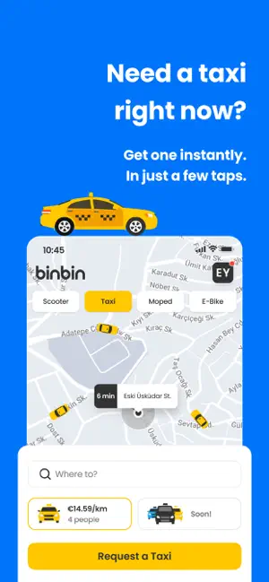 BinBin: Taxi & Scooter iPhone screenshot 3