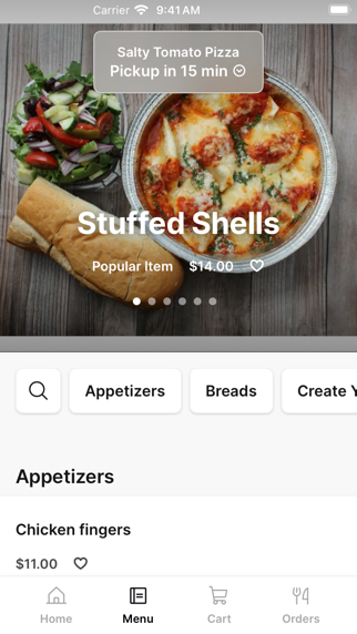 Screenshot 2 of Salty Tomato Pizzeria App