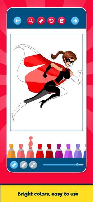 Super heroes drawing pages app screenshot 2