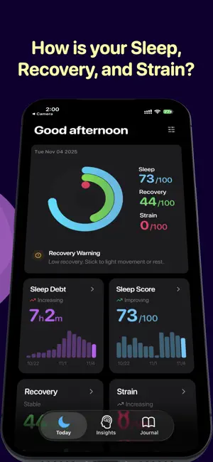 Reverie: Sleep Strain HRV screenshot 1