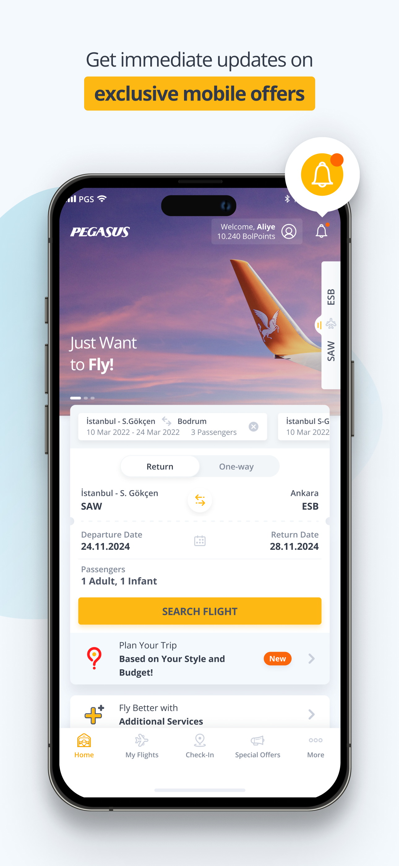 Pegasus: Cheap Flight Tickets