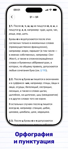 Правила русского языка + iPhone screenshot