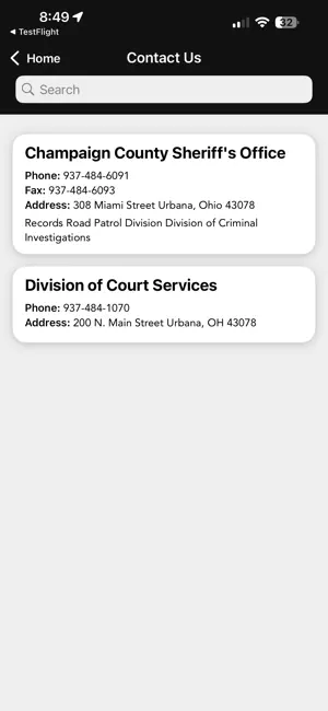 Champaign County Sheriff OH screenshot 2
