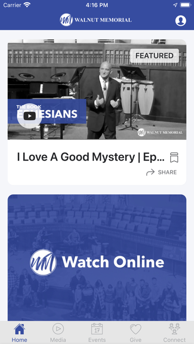 Walnut Memorial Baptist Church Screenshot