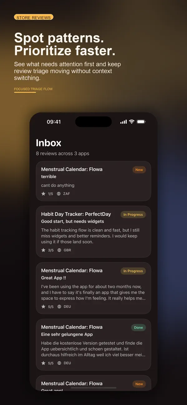 Screenshot #2 pour Store Reviews Inbox