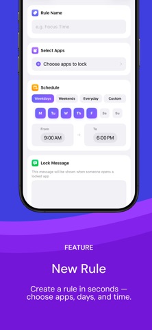 FocusLock - Smart App Lock iPhone screenshot