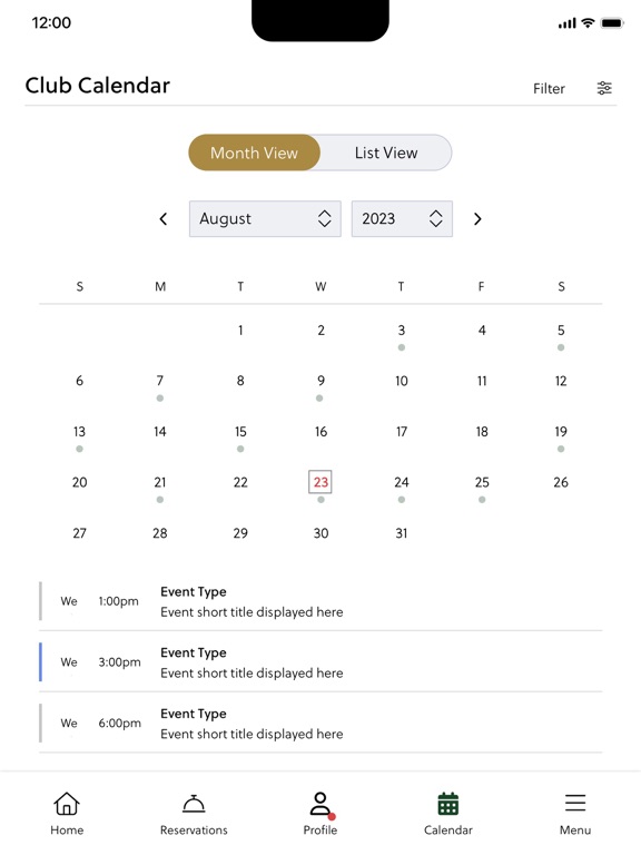 Barrington Hills Country Club iPad screenshot 5 - Lifestyle app