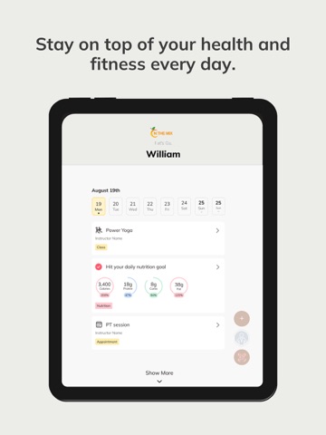 NTM Nutrition iPad screenshot