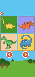 Dinosaur puzzle Doodle Colorin screenshot #5 for iPhone