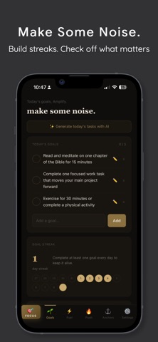 Amplify: Habit Streak Tracker iPhone screenshot