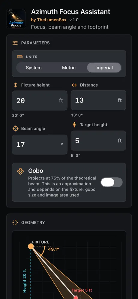Azimuth Focus Assistantアプリ screenshot 2