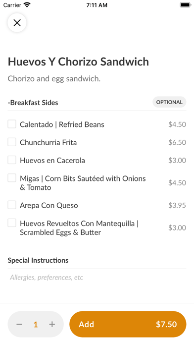 Noches De Colombia Restaurant iPhone screenshot 4 - Food & Drink app