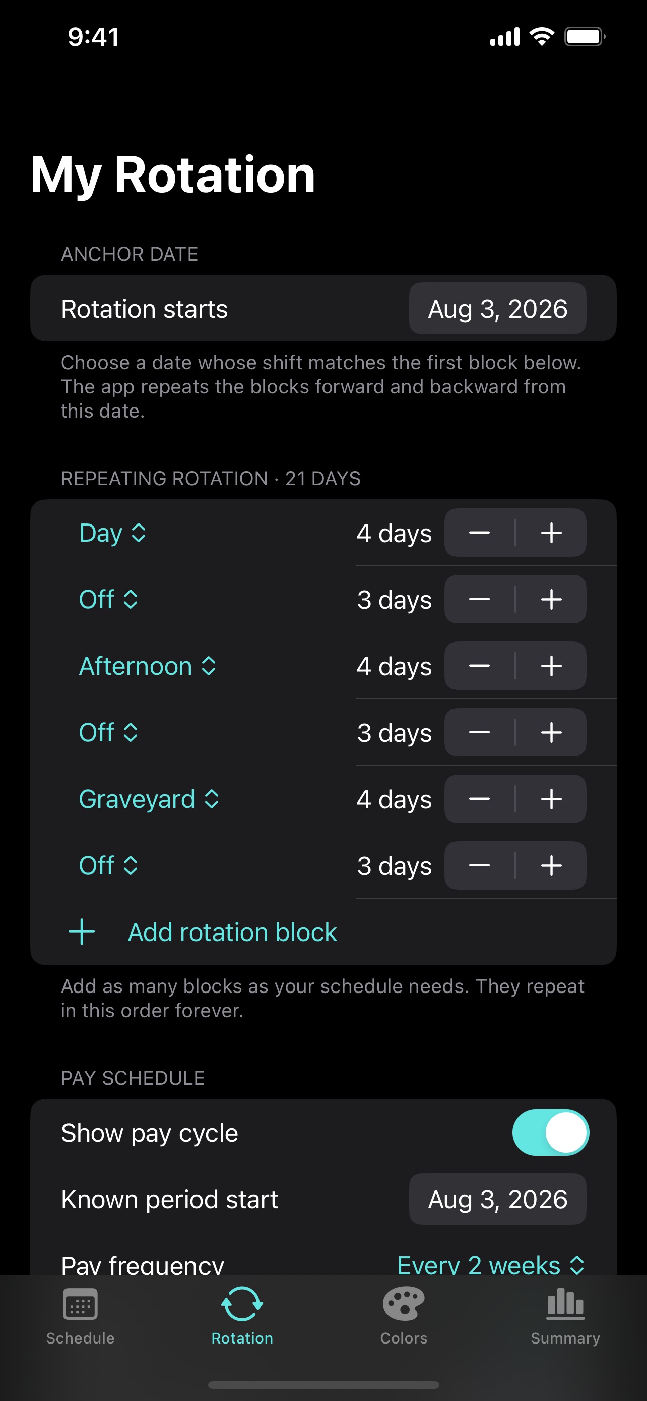 Screenshot 2 of Shift Path Work Calendar
