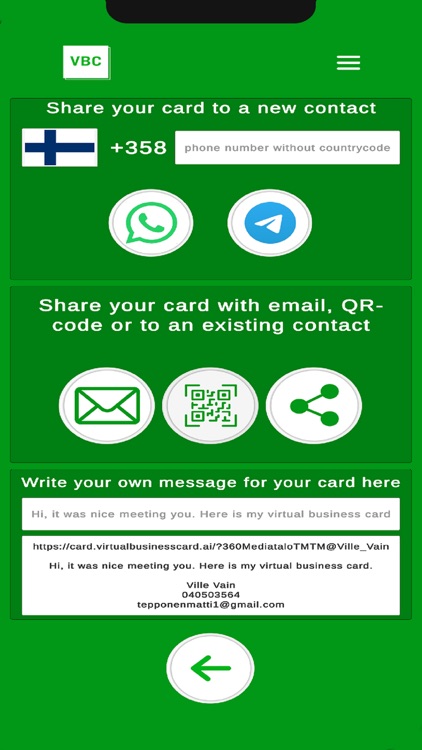 VBC - Virtual Business Card