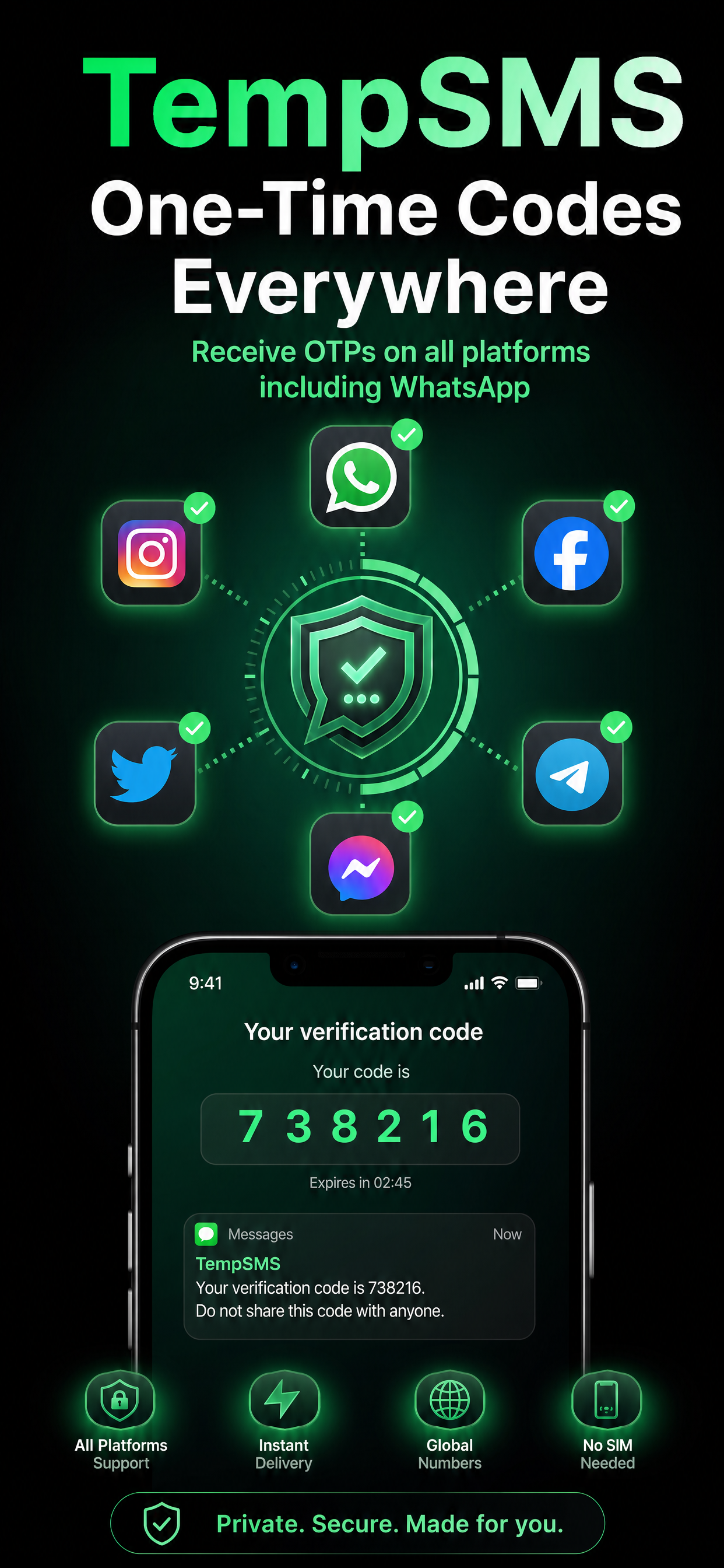 TempSMS Verification Virtual