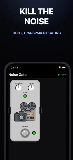 Captura de pantalla de Noise Gate Pedal: AUv3 Plugin en iPhone 1