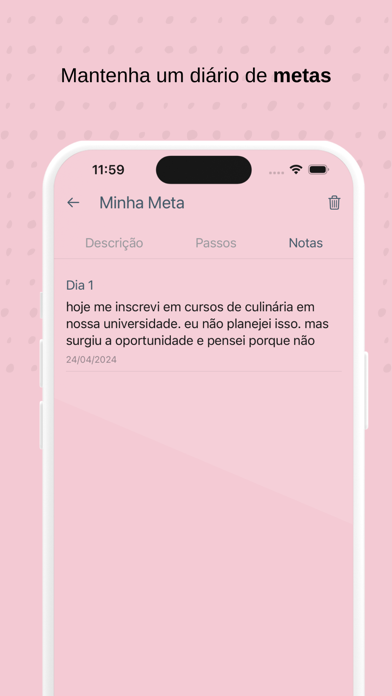 Screenshot 1 of Goals and Objectives App