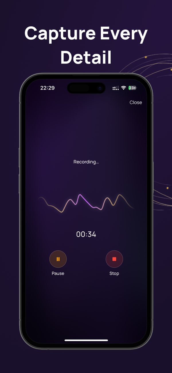 Voice Memory screenshot with AI insights