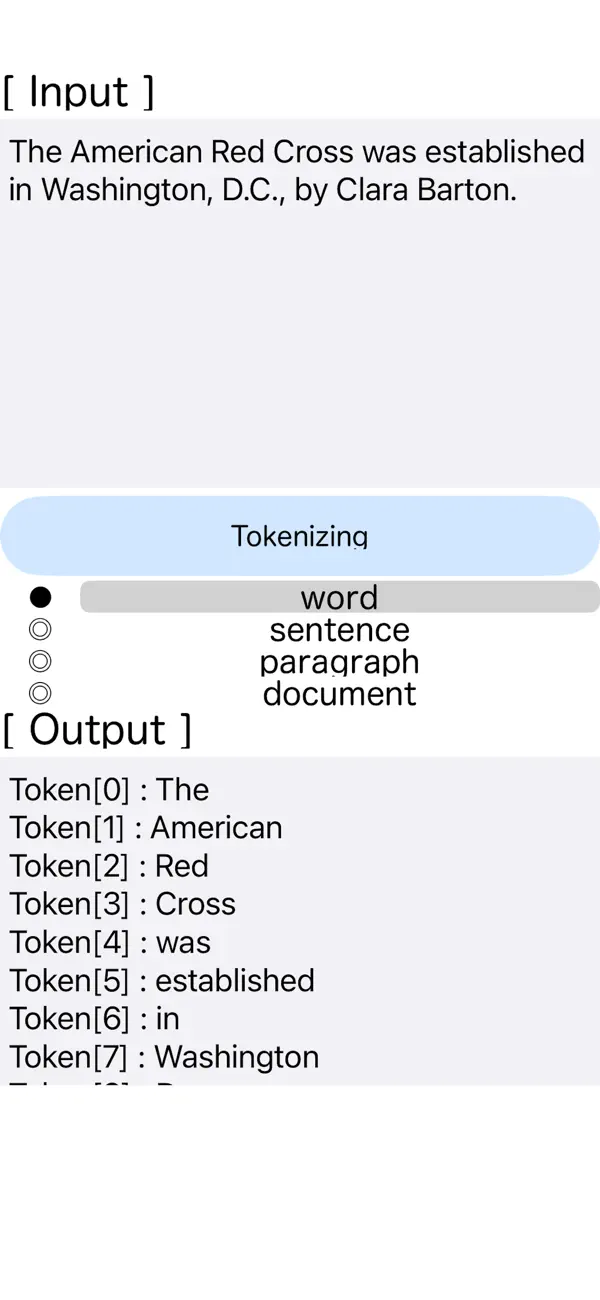 Text Tokenization (iOS) Göre: Hideaki Uchikoshi